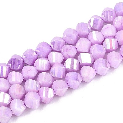 Anti-Tarnish Electroplate Glass Beads Strands GLAA-T025-6mm-14E-1