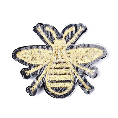 Bee Shape Computerized Embroidery Cloth Iron on/Sew on Patches DIY-M006-05-1