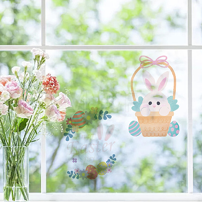 8 Sheets 8 Styles Easter Egg PVC Waterproof Wall Stickers DIY-WH0345-104-1