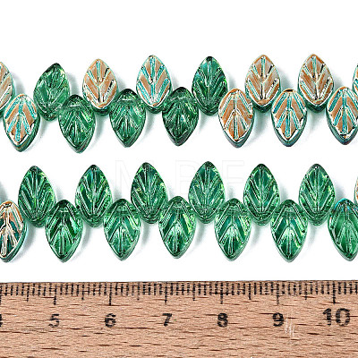 Electroplate Transparent Glass Beads Strands EGLA-N056-03A-12-1