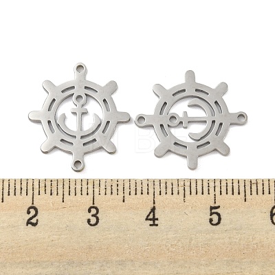 304 Stainless Steel Connector Charms STAS-P344-07P-1
