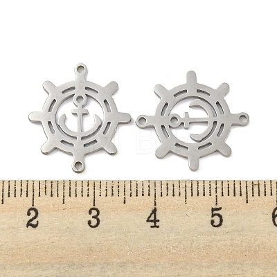 Non-Tarnish 304 Stainless Steel Connector Charms STAS-P344-07P-1