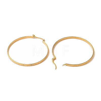 Ion Plating(IP) 304 Stainless Steel Hoop Earrings for Women EJEW-Z066-02G-1