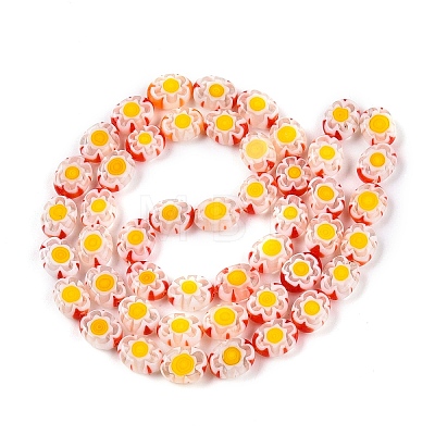 Handmade Millefiori Glass Beads Strands LAMP-N024-26-1