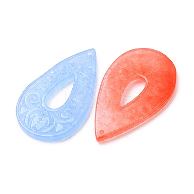 Dyed Natural Quartz Carved Pendants GG-CBA0022-06-1