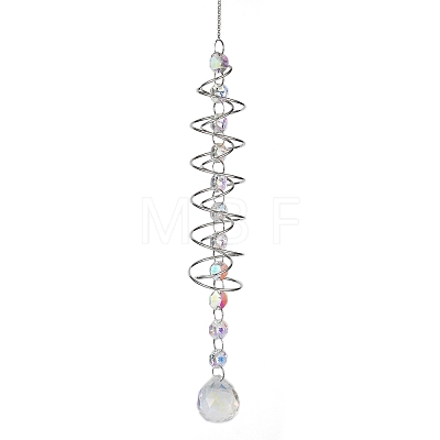 Spiral Alloy Hanging Ornaments HJEW-Q012-01C-1