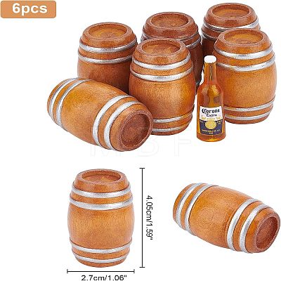 Beechwood Mini Beer Barrel DJEW-WH0015-46-1