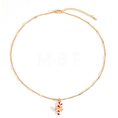 Christmas Zinc Alloy Enamel Pendant Necklaces FS-WG170EE-10-1