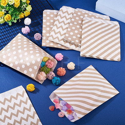 45Pcs 3 Styles Rectangle Kraft Paper Bags CARB-TA0001-14B-1