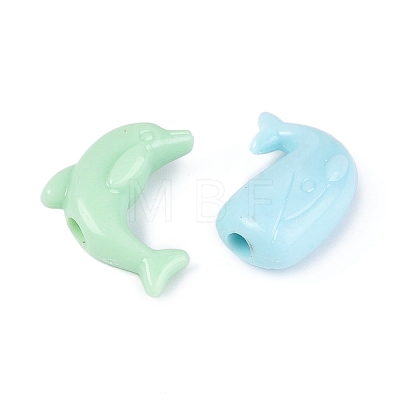 Animal Opaque Acrylic Beads OACR-Q199-21-1