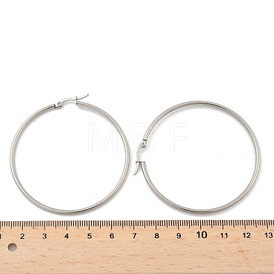 Tarnish Resistant 304 Stainless Steel Big Hoop Earrings EJEW-F105-04P-1