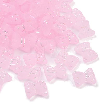 Frosted Transparent Acrylic Beads OACR-P029-20B-01-1