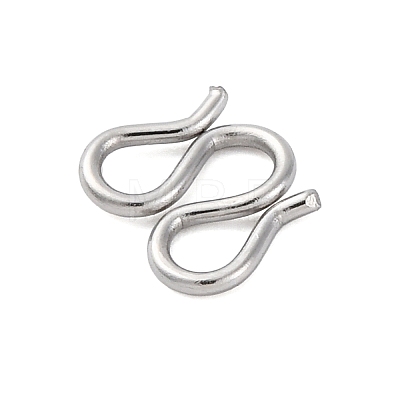 304 Stainless Steel S-Hook Clasps STAS-Z048-06P-02-1