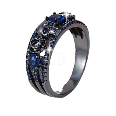 Alloy & Rhinestone Finger Rings FS-WG4F886-06-1