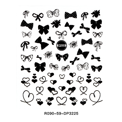 3D Black Transfer Stickers Decals MRMJ-R090-59-DP3225-1