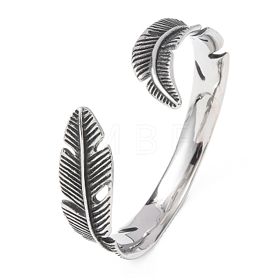 Retro 316 Surgical Stainless Steel Cuff Bangles BJEW-C142-11C-AS-1