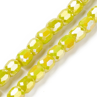Electroplate Opaque Glass Beads GLAA-F108-10A-10-1