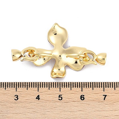 Brass Enamel Fold Over Clasps KK-U043-10G-01-1