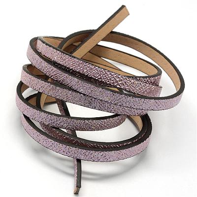 Imitation Leather Cords with Glitter Powder LC-R010-05C-1