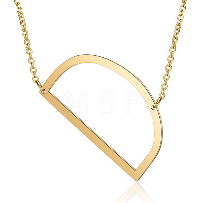 201 Stainless Steel Initial Pendants Necklaces NJEW-S069-JN004D-D-1