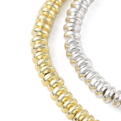 2 Strands 2 Colors Electroplated Non-magnetic Synthetic Hematite Beads Strands G-YW0001-38-1