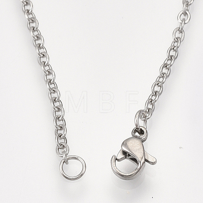 201 Stainless Steel Pendant Necklaces NJEW-T009-JN109-1-40-1