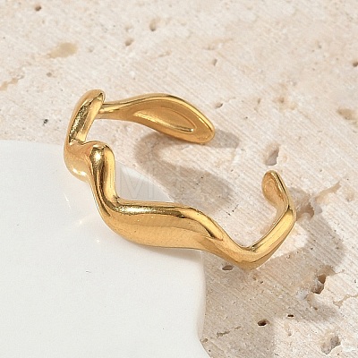304 Stainless Steel Cuff Open Rings for Women RJEW-L341-07A-G-1