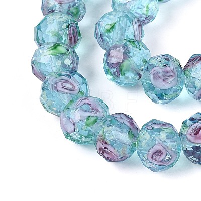 Handmade Luminous Lampwork Beads Strands LAMP-N037-01E-1