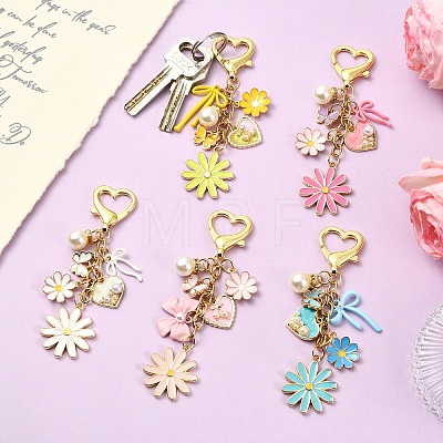 Alloy Enamel Pendant Decorations HJEW-YW00429-01-1
