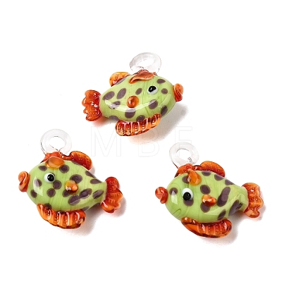 Handmade Lampwork Pendants LAMP-B035-01C-19-1