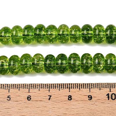 Baking Paint Transparent Glass Beads Strands DGLA-N005-12B-1