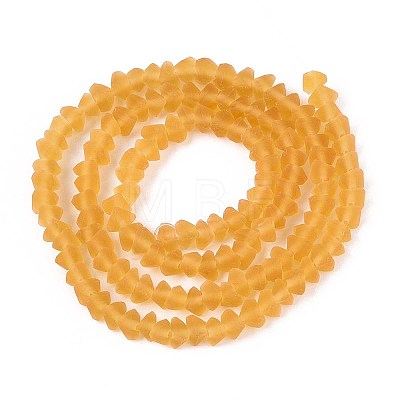 Frosted Transparent Glass Beads Strands GLAA-N016-4mm-24-1