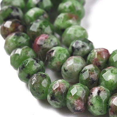 Dyed Natural Malaysia Jade Rondelle Beads Strands X-G-E316-2x4mm-43-1