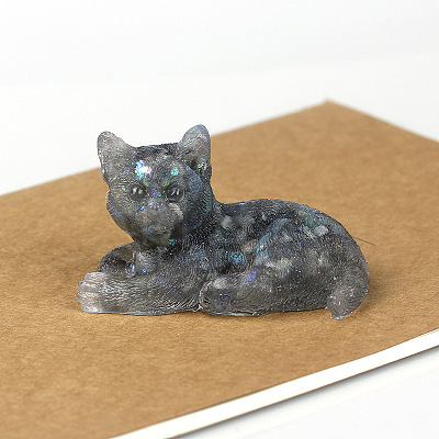 Natural Labradorite Cat Display Decorations WG85528-03-1