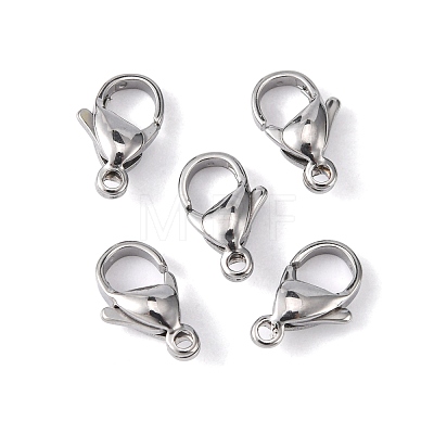 304 Stainless Steel Lobster Claw Clasps STAS-M262-01-12mm-1