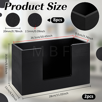 2Pcs Wood Tissue Box CON-WA0001-13-1
