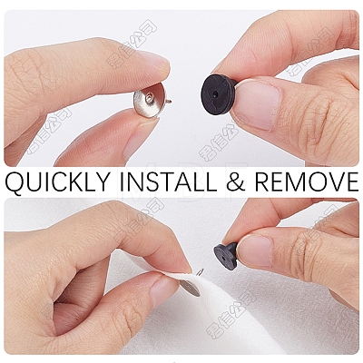 Plastic Brooch Pin Backs KY-G037-01B-1