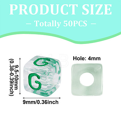 50Pcs Acrylic European Beads MACR-TADJ0001-13G-1