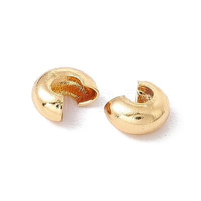 Brass Crimp Beads Covers KK-P219-05A-G02-1