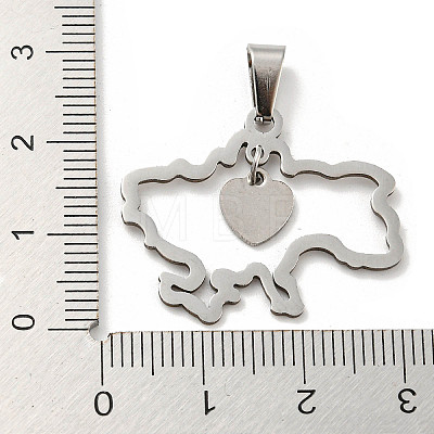 Non-Tarnish 304 Stainless Steel Pendants STAS-H184-03D-P-1