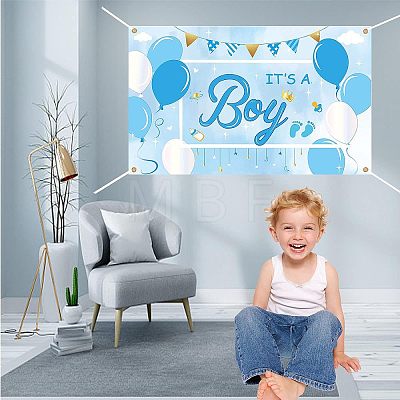 Polyester Hanging Banners Children Birthday AJEW-WH0190-013-1