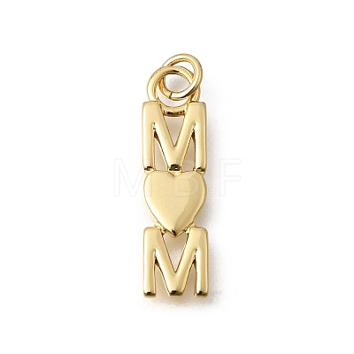 Mother's Day Brass Pendants KK-Z155-05G-02-1