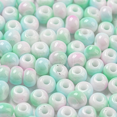 Two Tone Opaque Colours Glass Seed Beads SEED-E005-02A-1