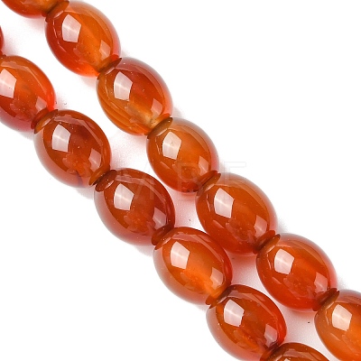 Oval Natural Carnelian Beads Strands G-D622-06-A-1