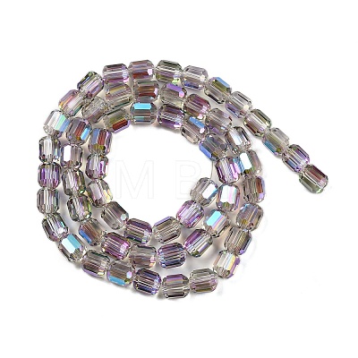 Electroplate Glass Beads Strands GLAA-G112-07G-1