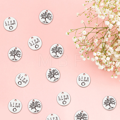 50Pcs Tibetan Style Alloy Pendants TIBE-SC0001-44-1