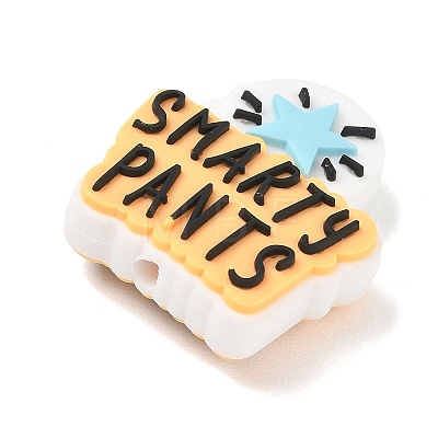 Graduation Theme Silicone Beads SL-CBAF318-B01-1