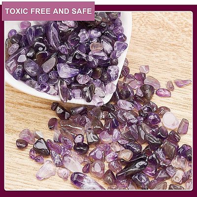 Natural Amethyst Chips Beads G-GA0001-19-1