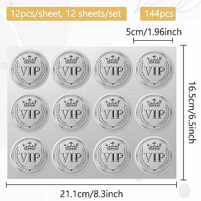 12 Sheets PET Adhesive Wax Seal Stickers DIY-WH0524-007-1