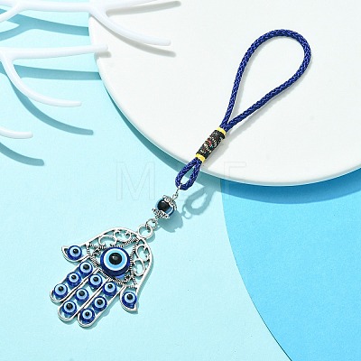 Alloy with Resin Evil Eye Pendant Decoration HJEW-JM01477-02-1